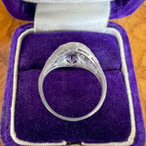 Vintage Filigree Engagement Ring, Old Euro 0.20ct sold by Doyle and Doyle an antique and vintage jewelry boutique