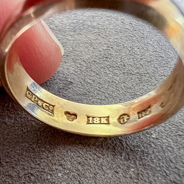 Antique Swedish Gold Band "1909" sold by Doyle and Doyle an antique and vintage jewelry boutique