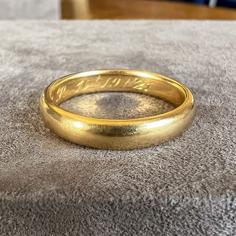 Antique Gold Band "'21" sold by Doyle and Doyle an antique and vintage jewelry boutique