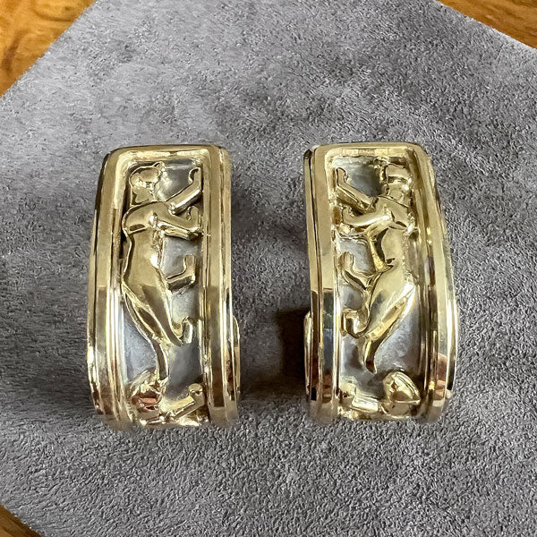 Vintage Openwork Hoop Earrings sold by Doyle and Doyle an antique and vintage jewelry boutique