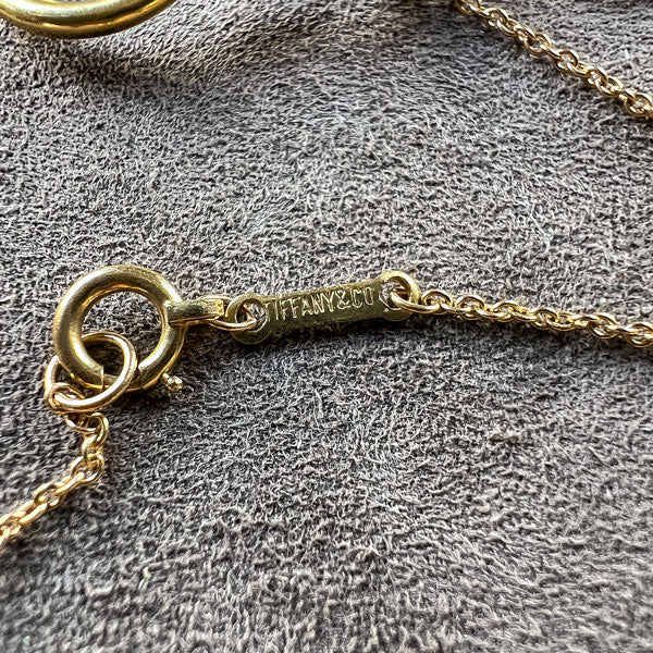 Vintage Tiffany & Co Elsa Peretti Floating Heart Pendant sold by Doyle and Doyle an antique and vintage jewelry boutique