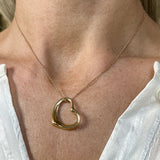 Vintage Tiffany & Co Elsa Peretti Floating Heart Pendant sold by Doyle and Doyle an antique and vintage jewelry boutique