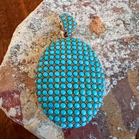 Victorian Turquoise Locket sold by Doyle and Doyle an antique and vintage jewelry boutique