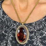 Victorian Citrine Pin/Pendant, sold by Doyle & Doyle antique and vintage jewelry boutique
