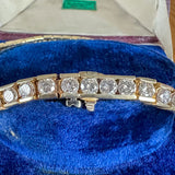 Vintage Diamond Tennis Bracelet sold by Doyle and Doyle an antique and vintage jewelry boutique