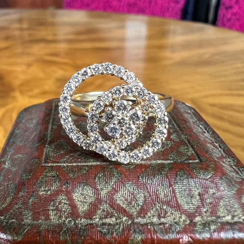 Vintage Diamond Spinner Ring sold by Doyle and Doyle an antique and vintage jewelry boutique