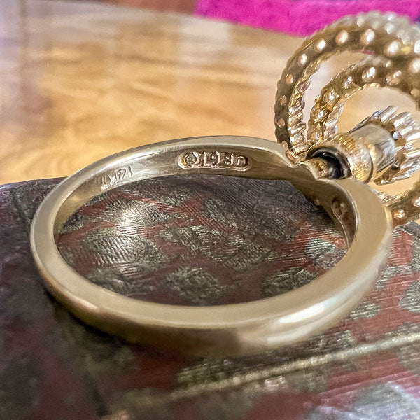 Vintage Diamond Spinner Ring sold by Doyle and Doyle an antique and vintage jewelry boutique