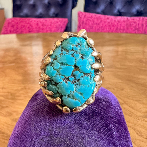 Vintage Turquoise Ring sold by Doyle and Doyle an antique and vintage jewelry boutique