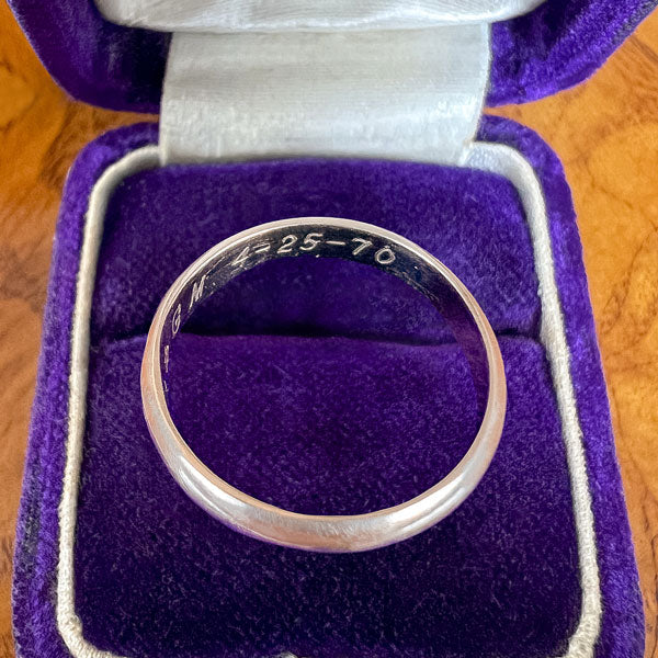 Vintage Wedding Band Ring, 1970, sold by Doyle and Doyle an antique and vintage jewelry boutique