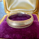 Vintage Millegrained Wedding Band Ring sold by Doyle and Doyle an antique and vintage jewelry boutique