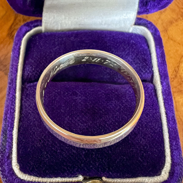 Vintage Textured Wedding Band Ring sold by Doyle and Doyle an antique and vintage jewelry boutique