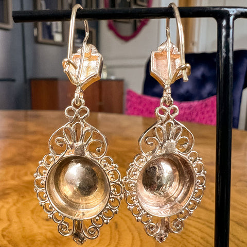 Vintage Victorian Style Drop Earrings sold by Doyle and Doyle an antique and vintage jewelry boutique
