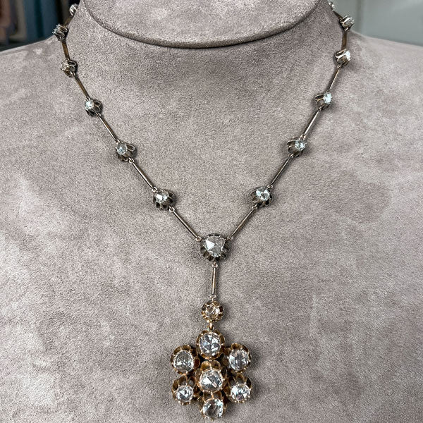 Antique Victorian Rose Cut Diamond Necklace sold by Doyle and Doyle an antique and vintage jewelry boutique