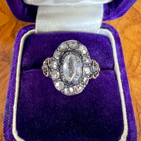 Georgian Rose Cut Diamond Ring sold by Doyle and Doyle an antique and vintage jewelry boutique