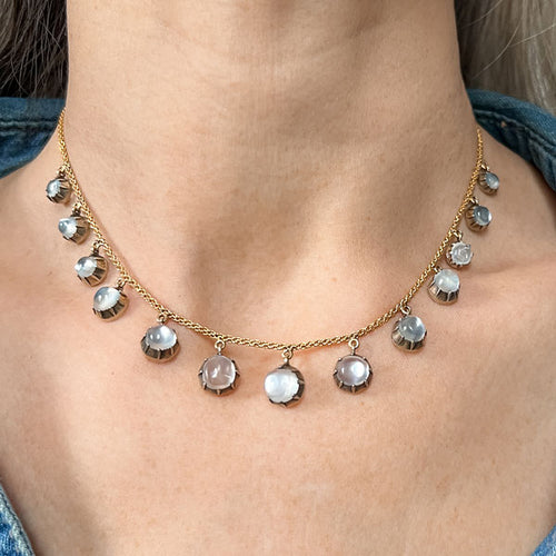 Victorian Moonstone Necklace sold by Doyle and Doyle an antique and vintage jewelry boutique