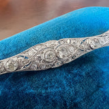 Art Deco Diamond Bar Pin sold by Doyle and Doyle an antique and vintage jewelry boutique