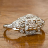 Art Deco Diamond Ring, RBC 0.10ct. sold by Doyle and Doyle an antique and vintage jewelry boutique
