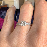 Vintage Engagement Diamond Ring, RBC 0.65ct sold by Doyle and Doyle an antique and vintage jewelry boutique