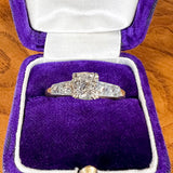 Engagement Ring, Old Euro. 0.45ct. sold by Doyle and Doyle an antique and vintage jewelry boutique