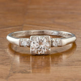 Vintage Engagement Ring, RBC. 0.40ct. sold by Doyle and Doyle an antique and vintage jewelry boutique