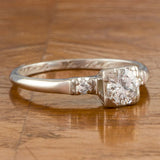 Vintage Engagement Ring, RBC. 0.40ct. sold by Doyle and Doyle an antique and vintage jewelry boutique