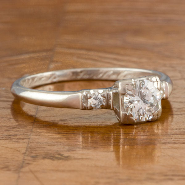 Vintage Engagement Ring, RBC. 0.40ct. sold by Doyle and Doyle an antique and vintage jewelry boutique