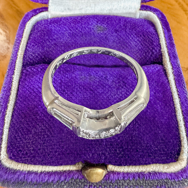 Vintage Curved Diamond Wedding Band Ring, 9-7-63 sold by Doyle and Doyle an antique and vintage jewelry boutique