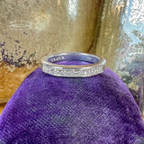 Vintage Princess Diamond Wedding Band Ring sold by Doyle and Doyle an antique and vintage jewelry boutique