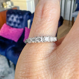 Vintage Diamond Wedding Band Ring sold by Doyle and Doyle an antique and vintage jewelry boutique