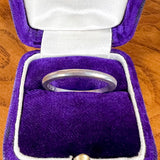 Vintage Half Round Platinum Wedding Band sold by Doyle and Doyle an antique and vintage jewelry boutique