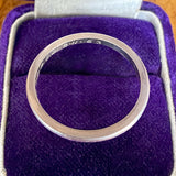 Vintage Half Round Platinum Wedding Band sold by Doyle and Doyle an antique and vintage jewelry boutique