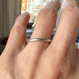 Vintage Half Round Platinum Wedding Band, 1955 sold by Doyle and Doyle an antique and vintage jewelry boutique