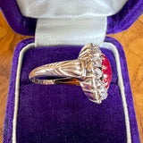 Antique Ruby & Old Mine Cut Diamond Ring, 3.10ct. sold by Doyle and Doyle an antique and vintage jewelry boutique