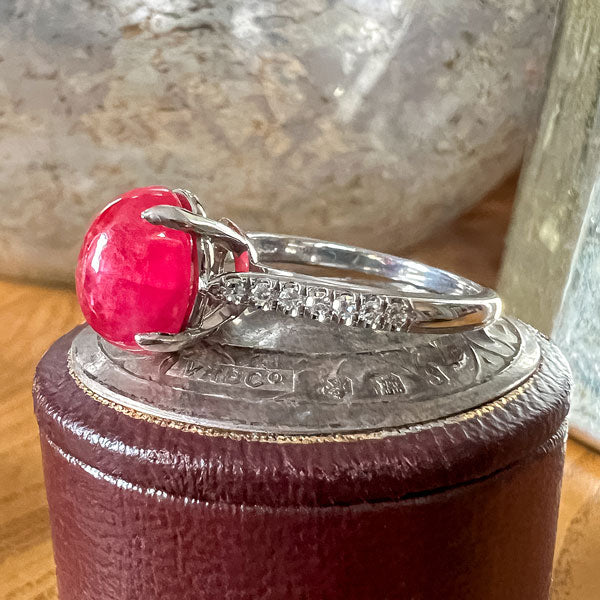 Vintage Ruby Cabochon Ring sold by Doyle and Doyle an antique and vintage jewelry boutique