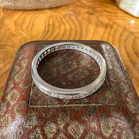 Vintage Diamond Eternity Wedding Band Ring sold by Doyle and Doyle an antique and vintage jewelry boutique
