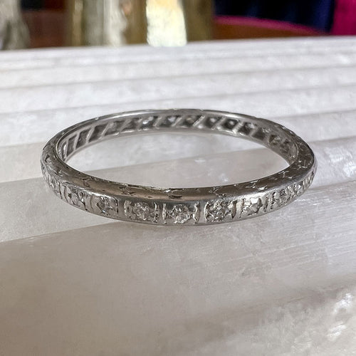 Vintage Diamond Eternity Band sold by Doyle and Doyle an antique and vintage jewelry boutique