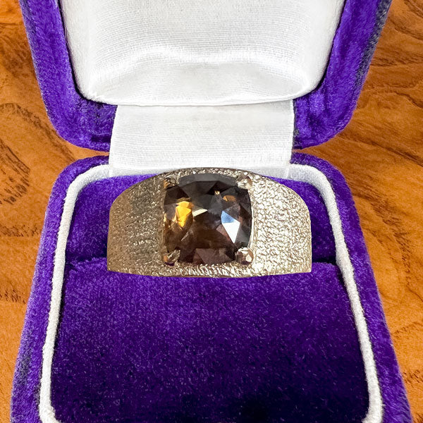 Vintage Cognac Diamond Ring, 2.02ct. sold by Doyle and Doyle an antique and vintage jewelry boutique