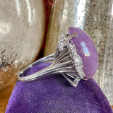 Vintage Purplish Pink Star Sapphire & Diamond Ring, from Doyle & Doyle antique and vintage jewelry boutique