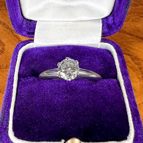 Vintage Tiffany & Co Diamond Solitaire Engagement Ring, RBC 0.50ct. sold by Doyle and Doyle an antique and vintage jewelry boutique