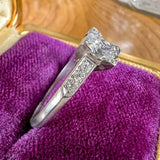 Vintage Engagement Ring, Oval 0.36ct. sold by Doyle and Doyle an antique and vintage jewelry boutique