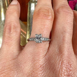 Vintage Engagement Ring, Oval 0.36ct. sold by Doyle and Doyle an antique and vintage jewelry boutique