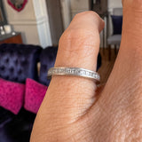 Vintage Square Diamond Band sold by Doyle and Doyle an antique and vintage jewelry boutique
