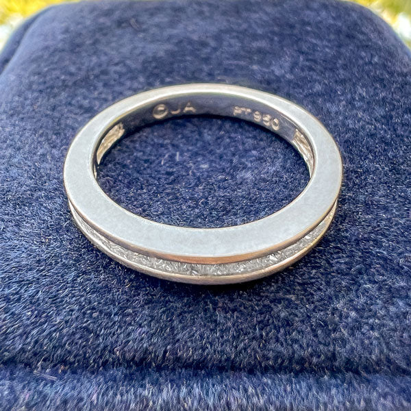 Vintage Square Diamond Band Ring sold by Doyle and Doyle an antique and vintage jewelry boutique