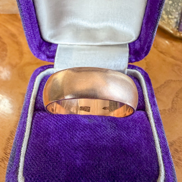 Vintage Russian Gold Wedding Band Ring sold by Doyle and Doyle an antique and vintage jewelry boutique