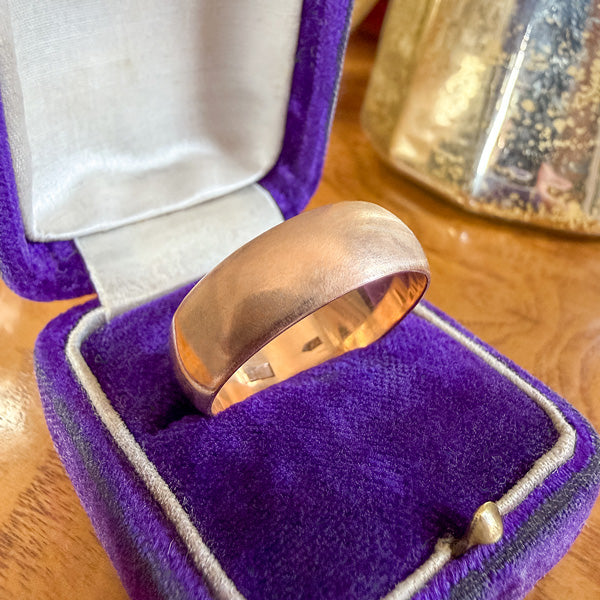 Vintage Russian Gold Wedding Band Ring sold by Doyle and Doyle an antique and vintage jewelry boutique
