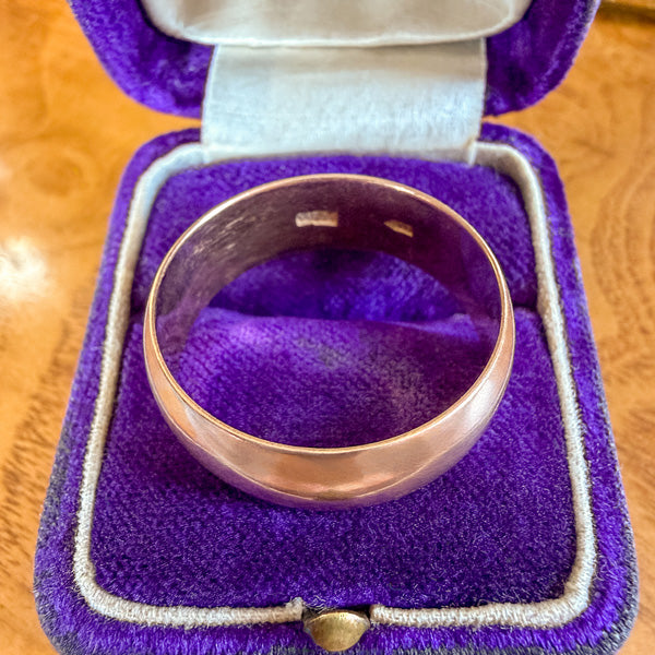 Vintage Russian Gold Wedding Band Ring sold by Doyle and Doyle an antique and vintage jewelry boutique