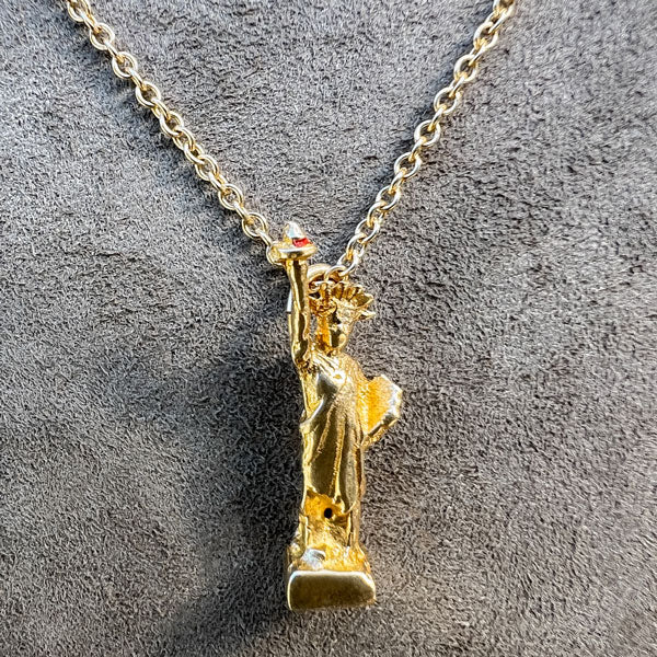 Vintage Statue of Liberty Charm sold by Doyle and Doyle an antique and vintage jewelry boutique