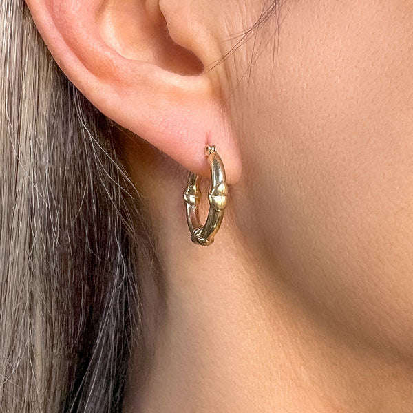 Vintage Gold Hoop Earrings, from Doyle & Doyle antique and vintage jewelry boutique