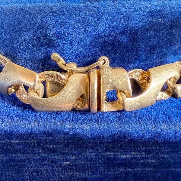 Vintage Fancy Link Bracelet sold by Doyle and Doyle an antique and vintage jewelry boutique