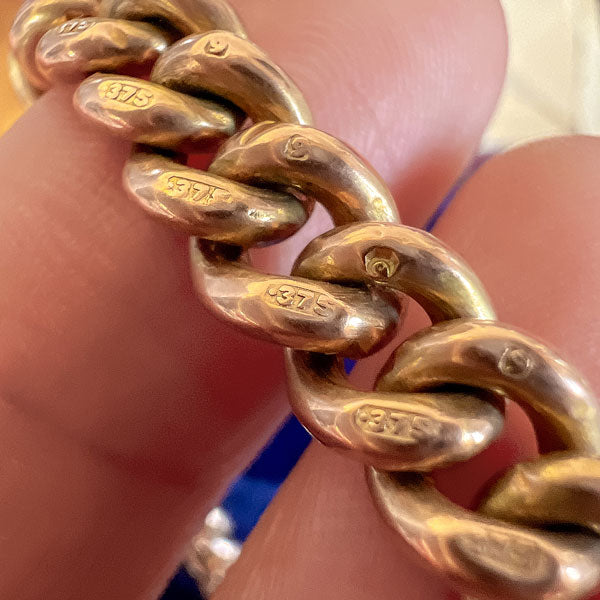 Vintage Watch Chain Curb Link Bracelet sold by Doyle and Doyle an antique and vintage jewelry boutique